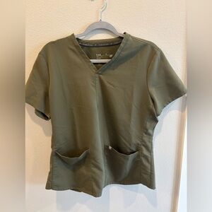 Fabletics Khaki Scrubs Top Size M